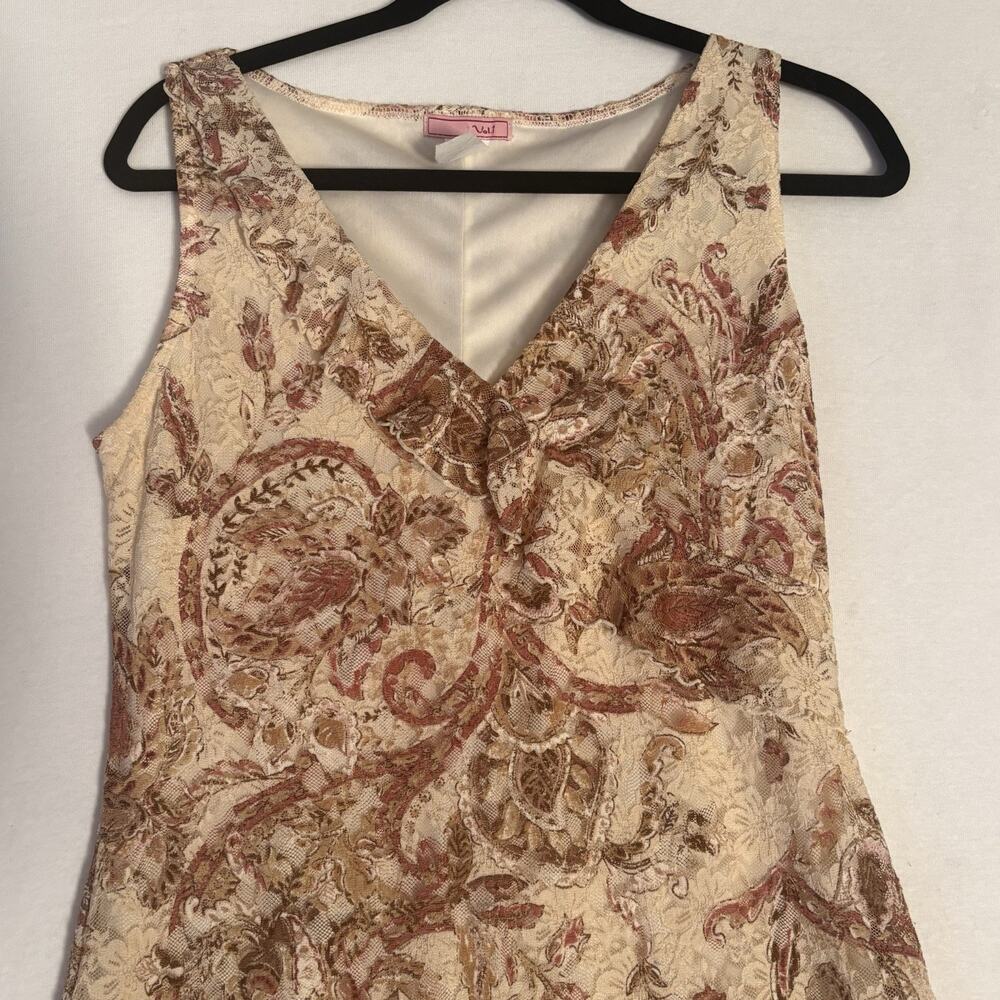 Vintage Y2K Fairycore Garden Floral Lace Dress Boho Asymmetrical Cottage Core